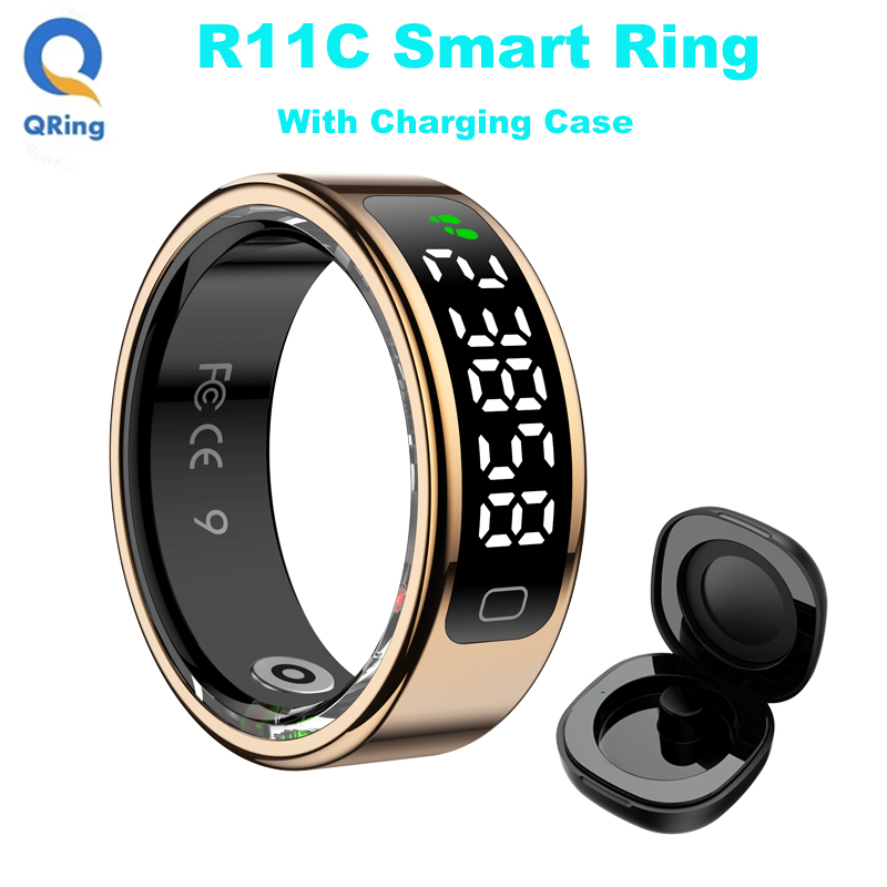 Health Monitors - AMZMAX R11C Display Screen Smart Ring