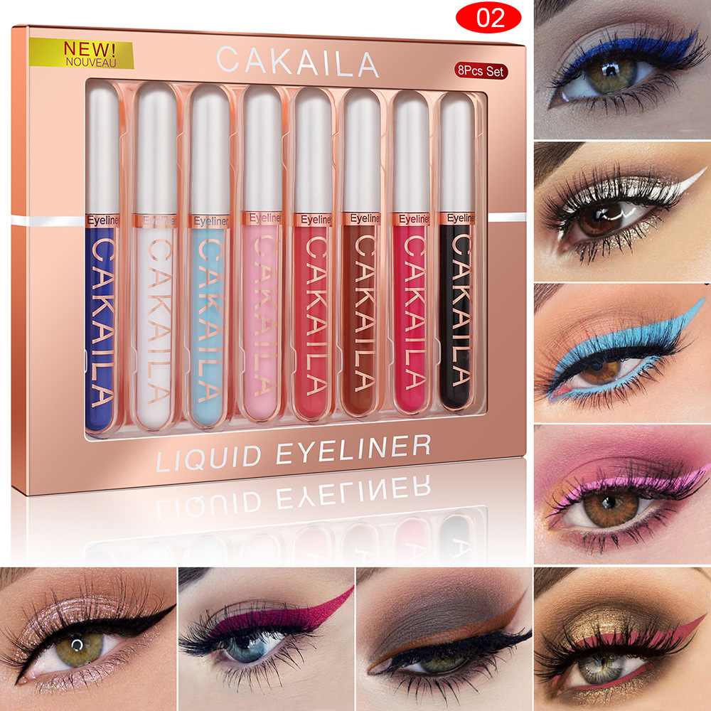 8-Color Set Waterproof Eyeline - đánh giá và giá Waterproof Liquid Eyeliner Pen
