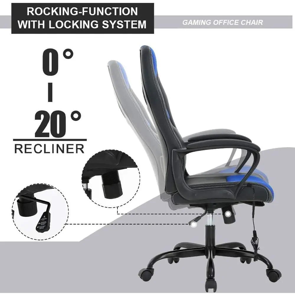 Ergonomic PU Leather Gaming Ch - đánh giá và giá Massage