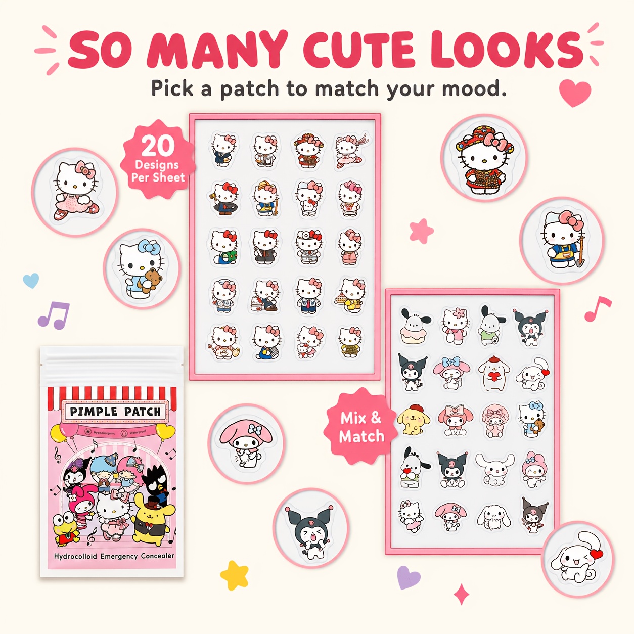 40/120PCS Hello Kitty acne pat - đánh giá và giá Skincare