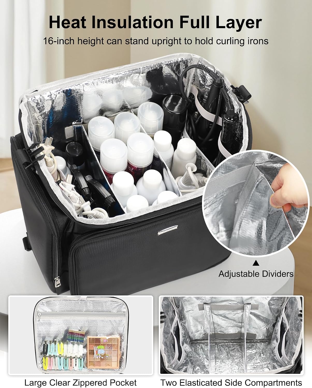 Rolling Makeup Case Hair Tools - đánh giá và giá Makeup
