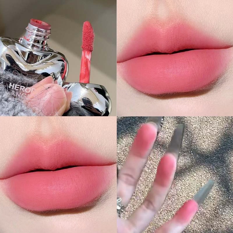 Peach Heart Silky Matte Lipsti - đánh giá và giá Matte Velvet Lip Tint Long Lasting