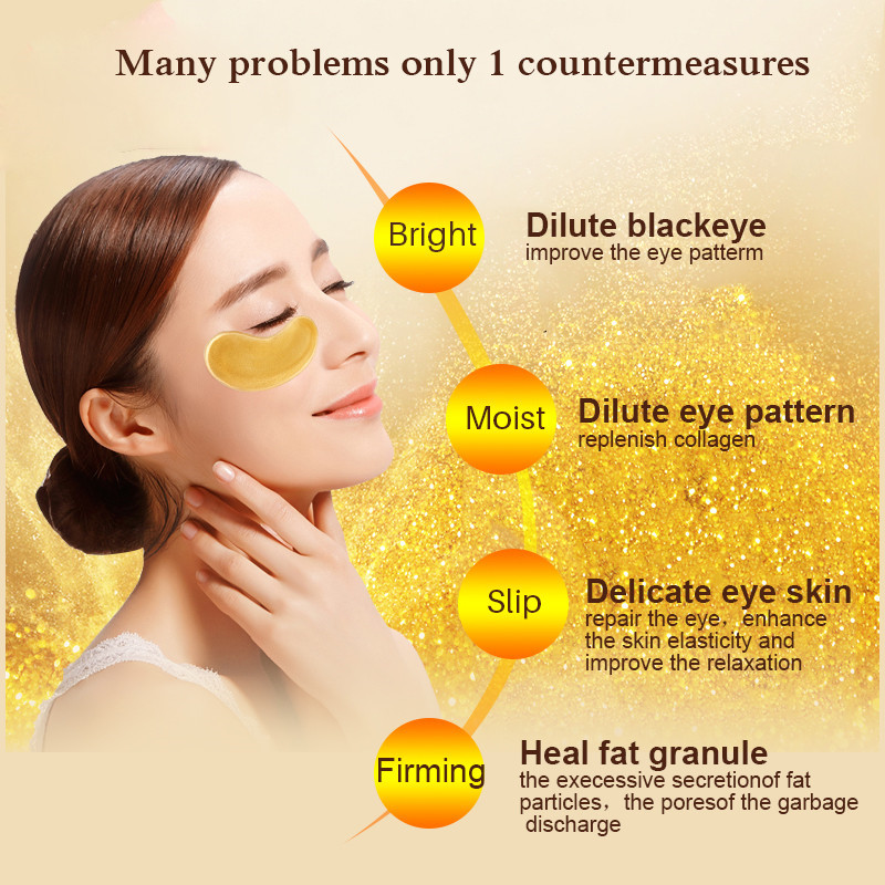 10/20pcs Golden Crystal Collag - đánh giá và giá Collagen Under Eye Patches