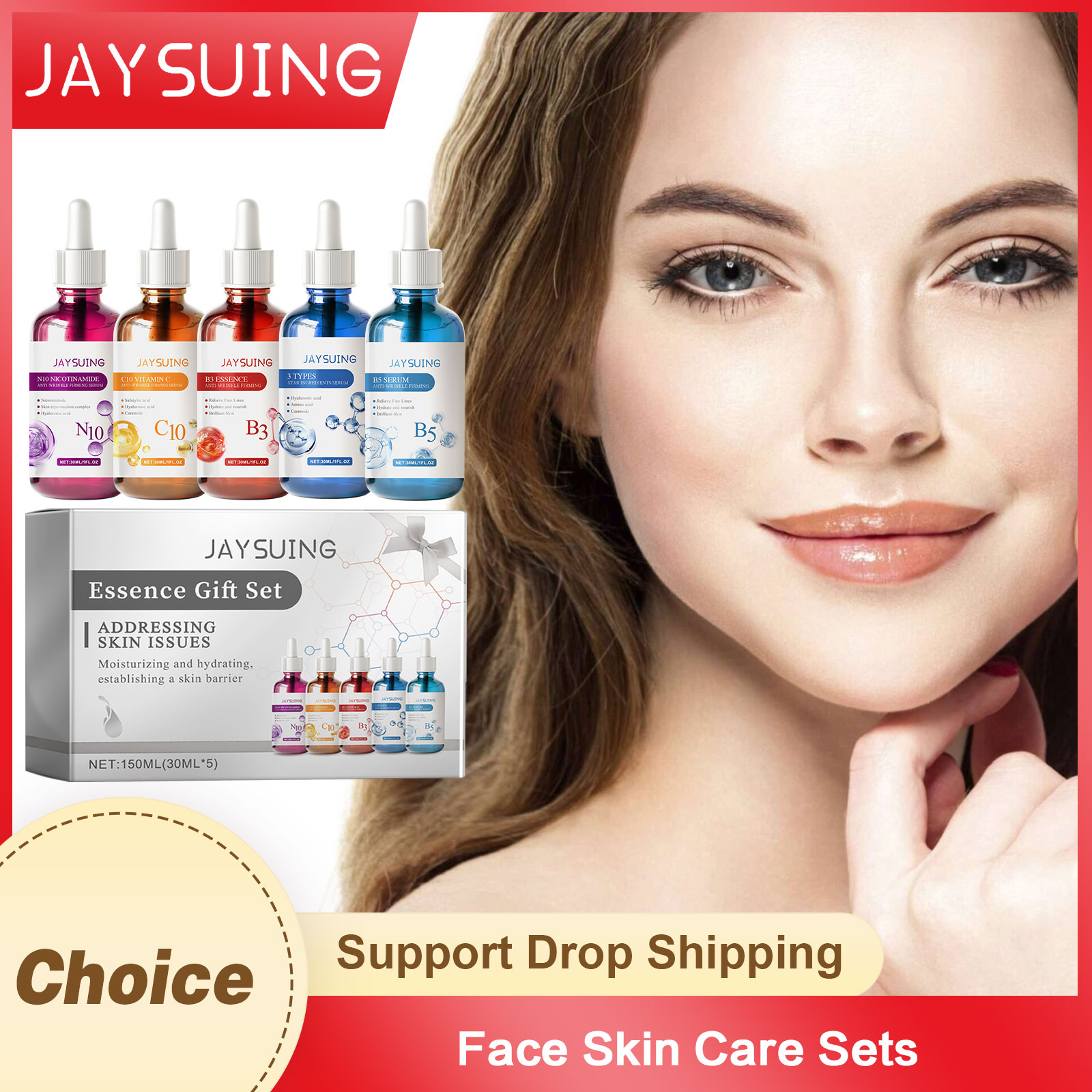 Face Serum Skin Care Sets 5PCS - đánh giá và giá Niacinamide Pore Shrinking Essence