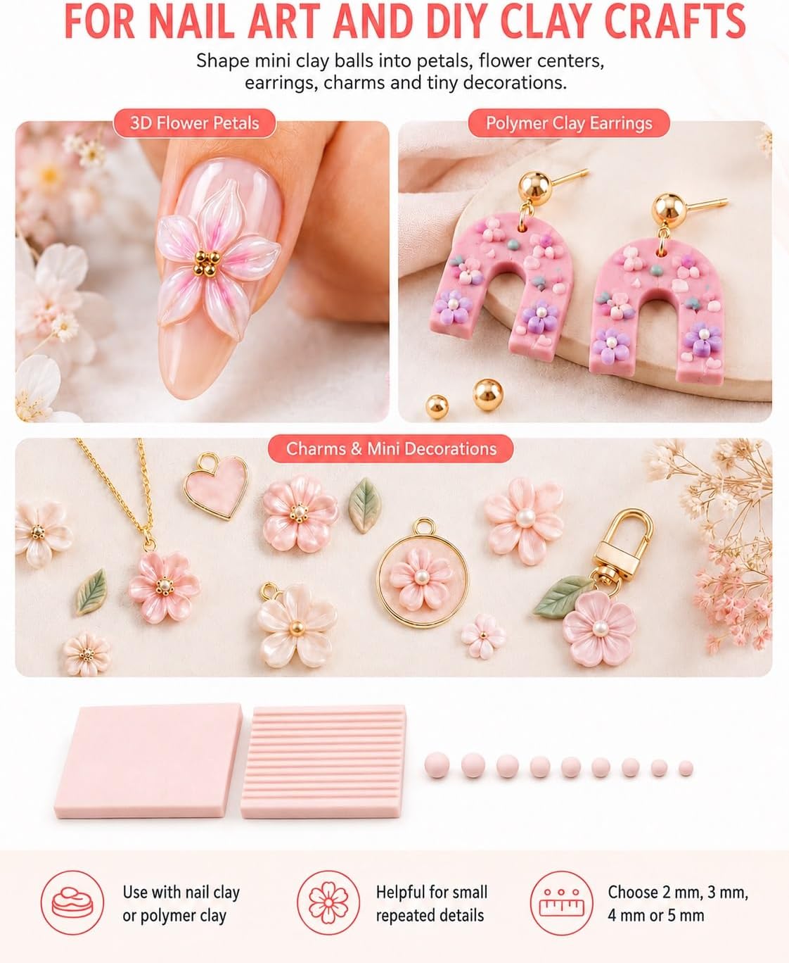 4PCS 3D Print Clay Gel Ball Ma - đánh giá và giá Nail Art