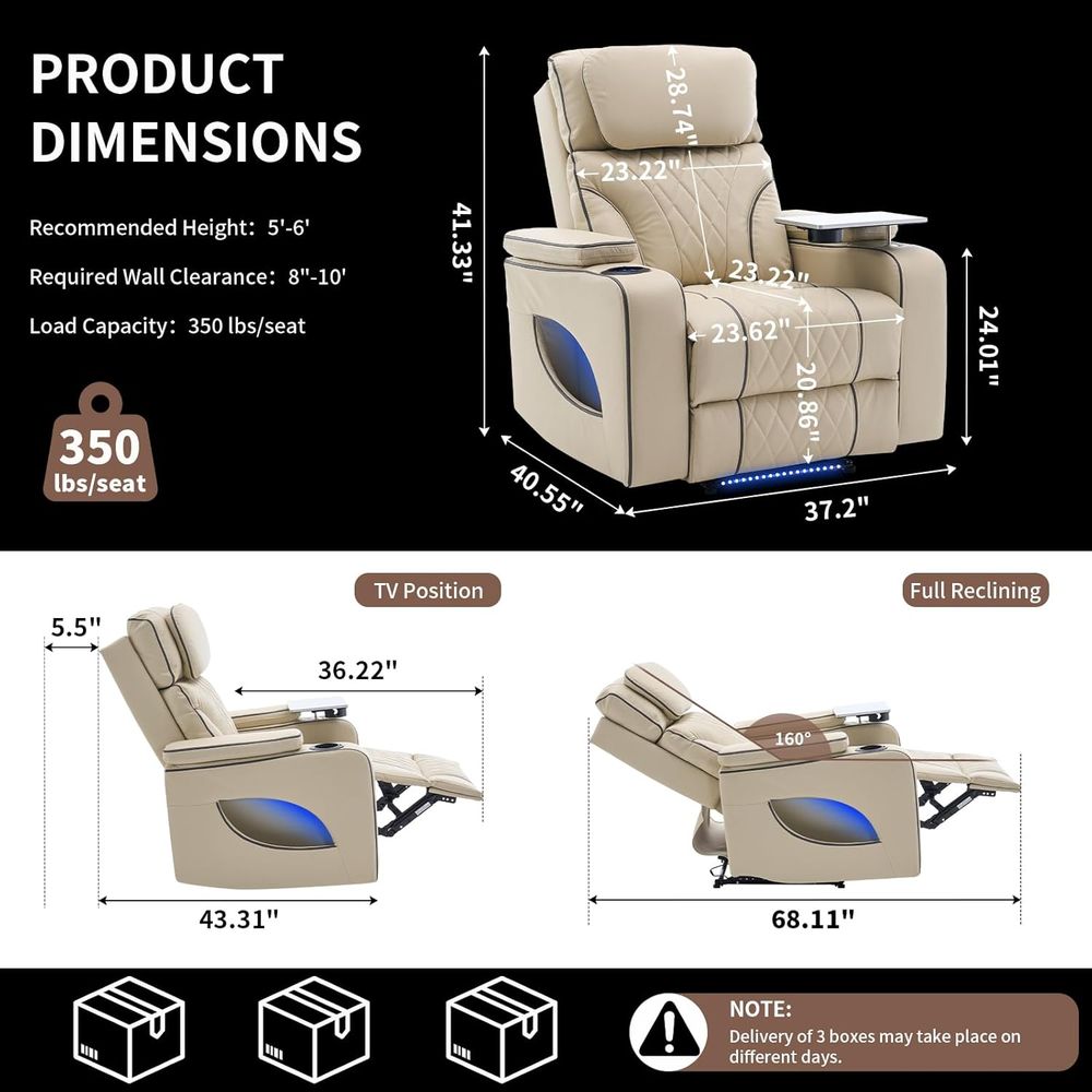 Luxury Recliner with Heating,  - đánh giá và giá Massage