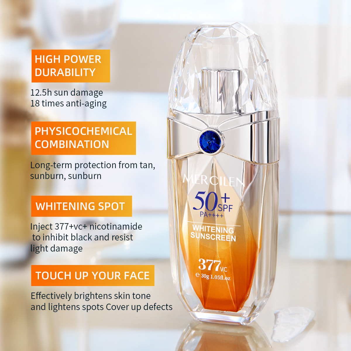 Mercilen Sunscreen 30g, Spf50+ - đánh giá và giá Spf 50 Waterproof Sunscreen