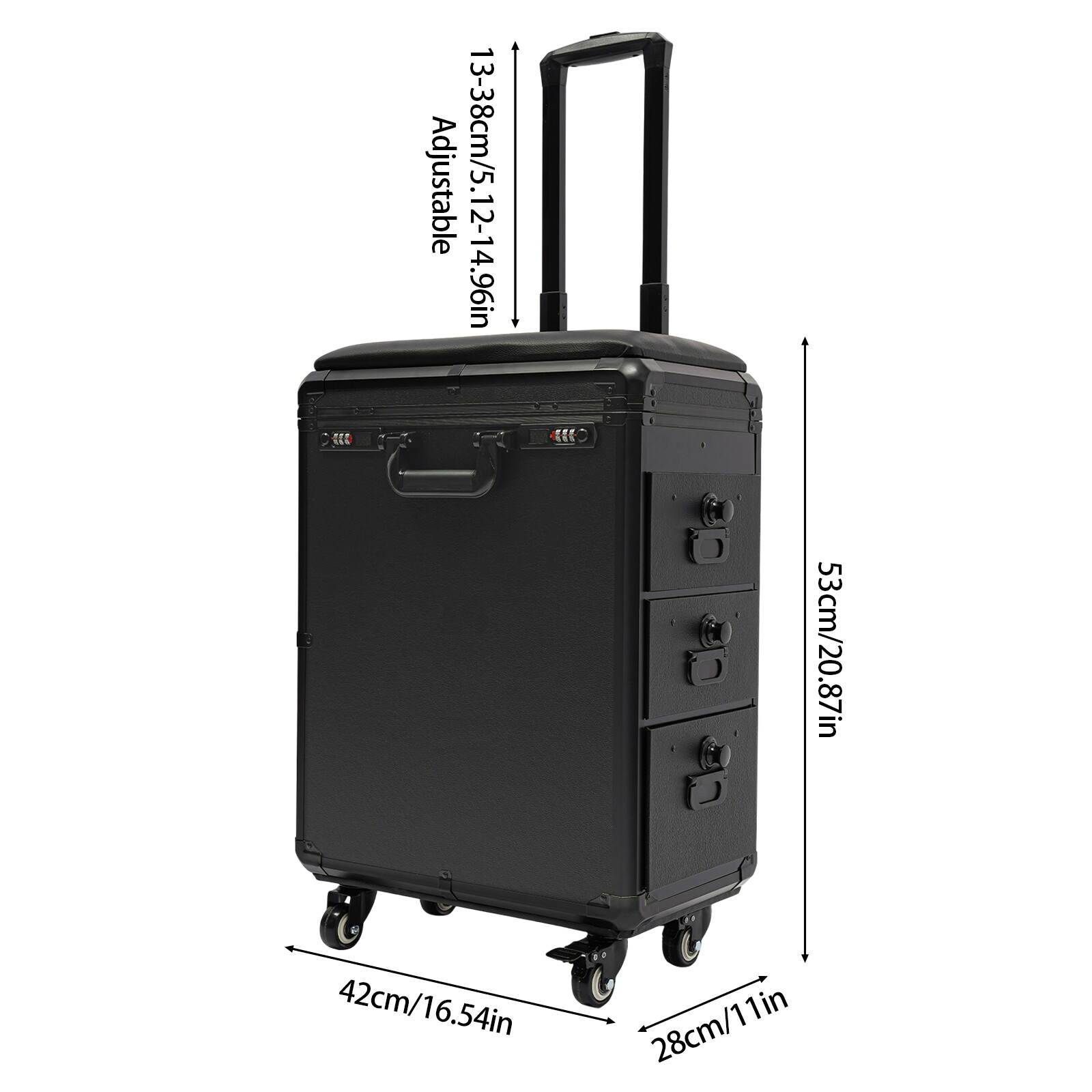 Rolling Makeup Case with Combi - đánh giá và giá Makeup