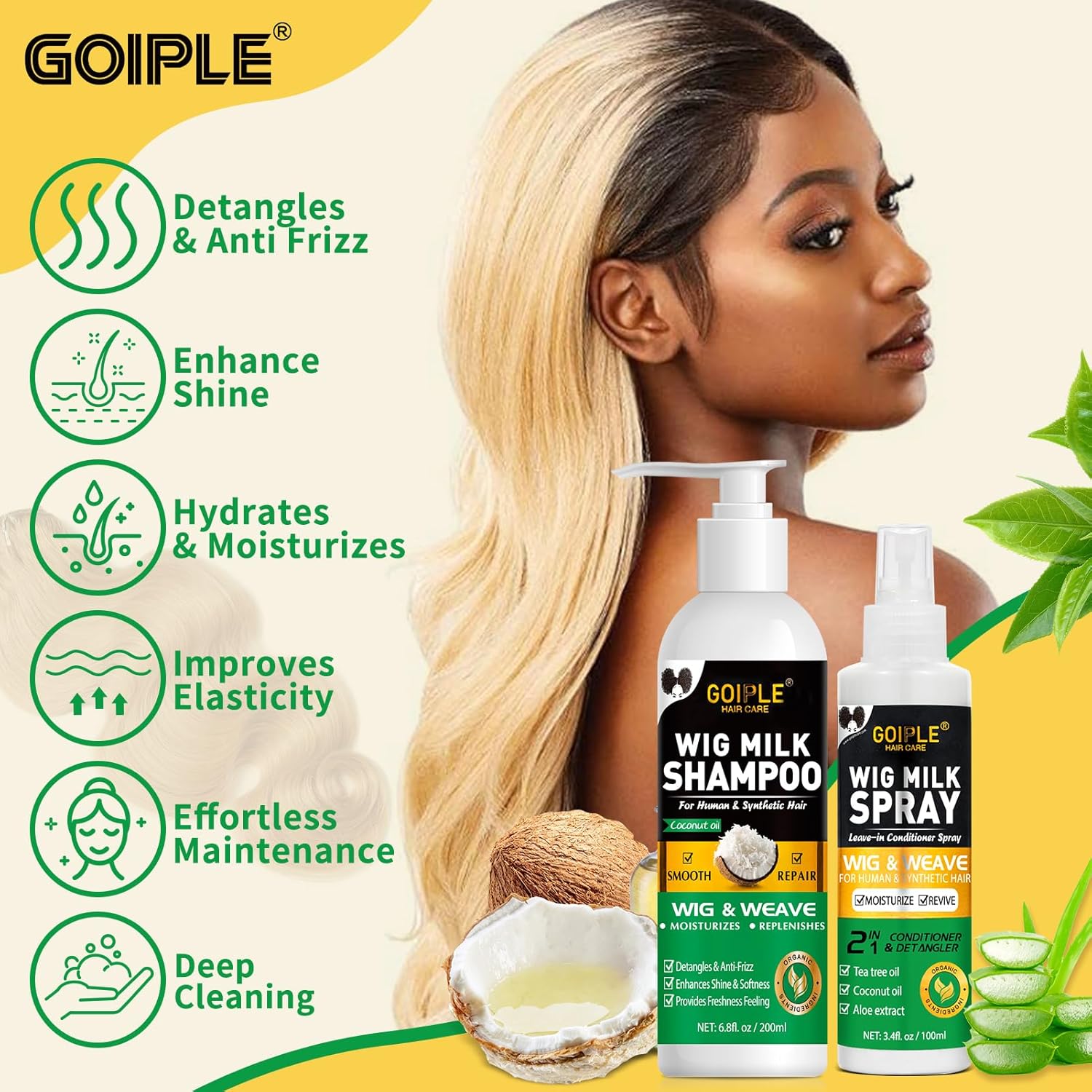 GOIPLE 3 in 1 Wig Care Kit wit - đánh giá và giá Hair Care