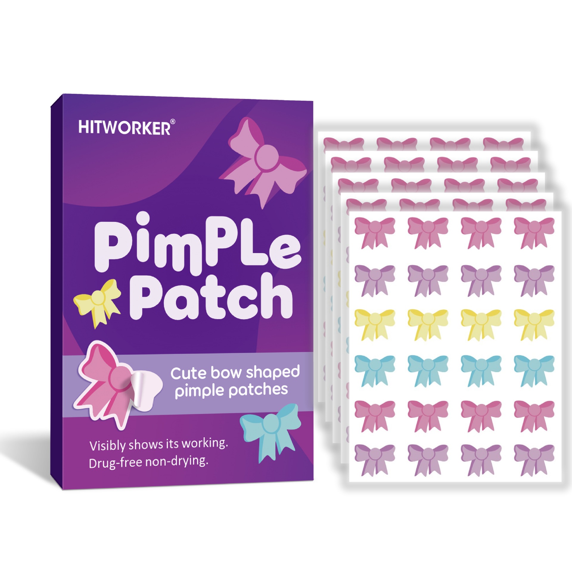 120Pcs Bow Shaped Acne Pimple  - đánh giá và giá Hydrocolloid Pimple Patch