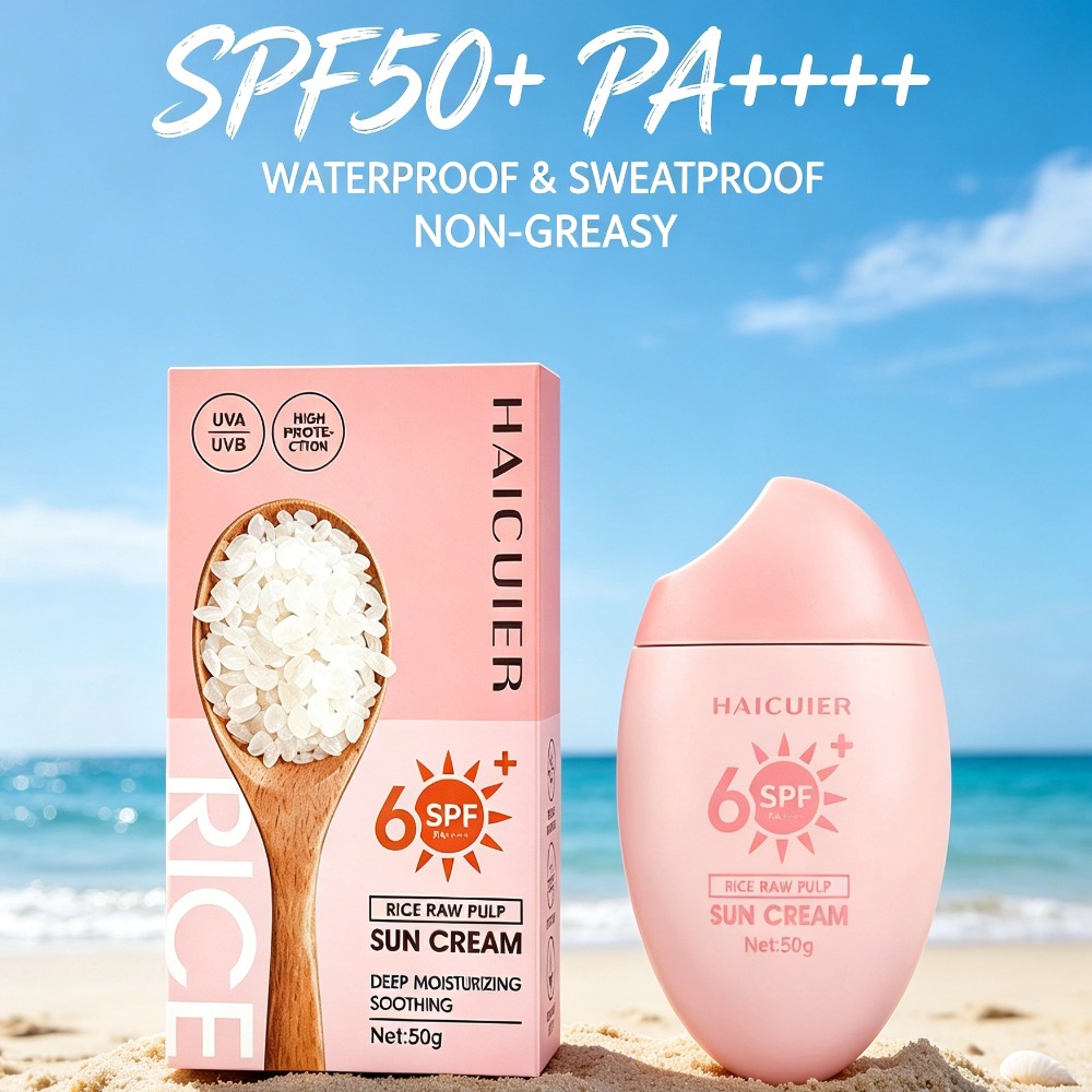 SPF50+ Sunscreen Rice Raw Pulp - đánh giá và giá Spf 50 Waterproof Sunscreen