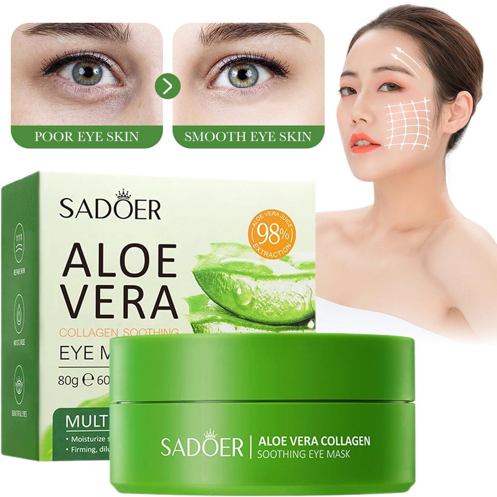 60pcs Aloe Vera Collagen Under - đánh giá và giá Collagen Under Eye Patches