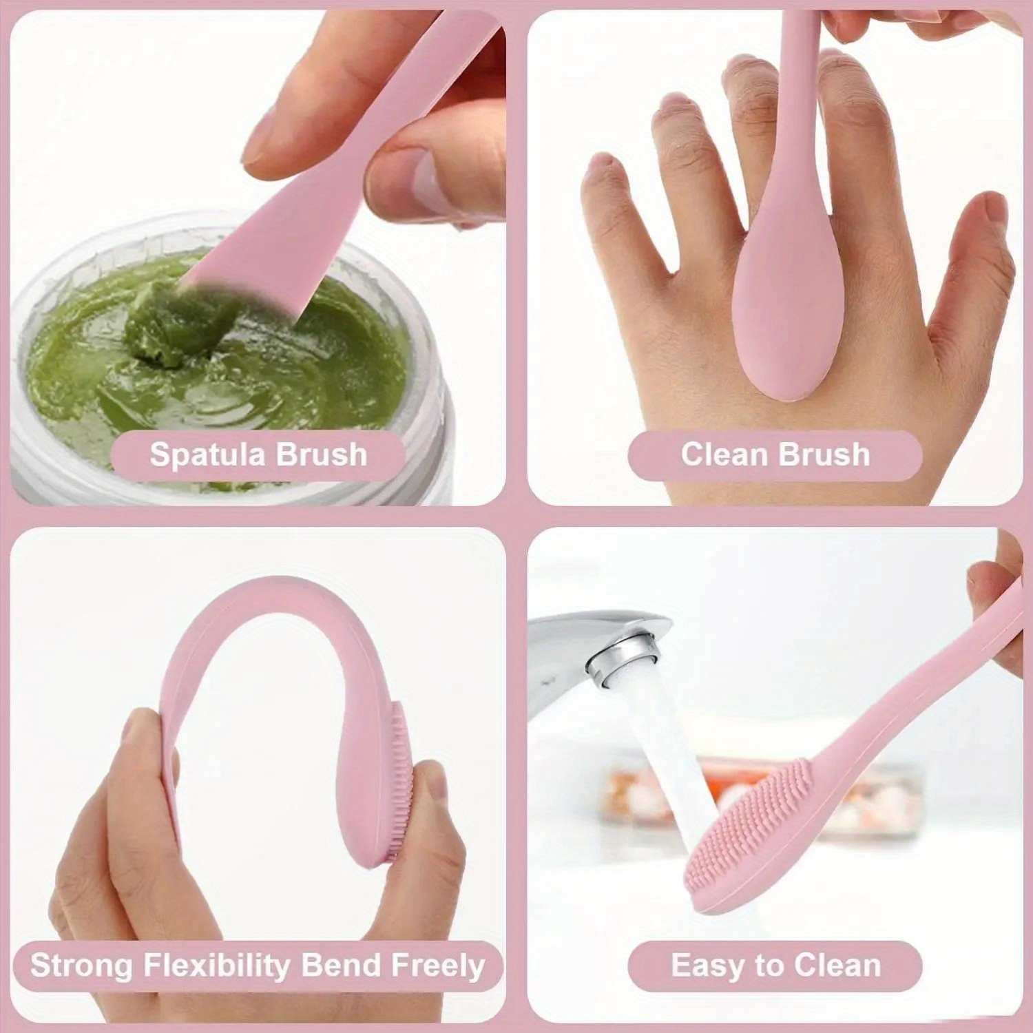 Double Head Facial Mask Brush  - đánh giá và giá Silicone Face Scrubber Electric