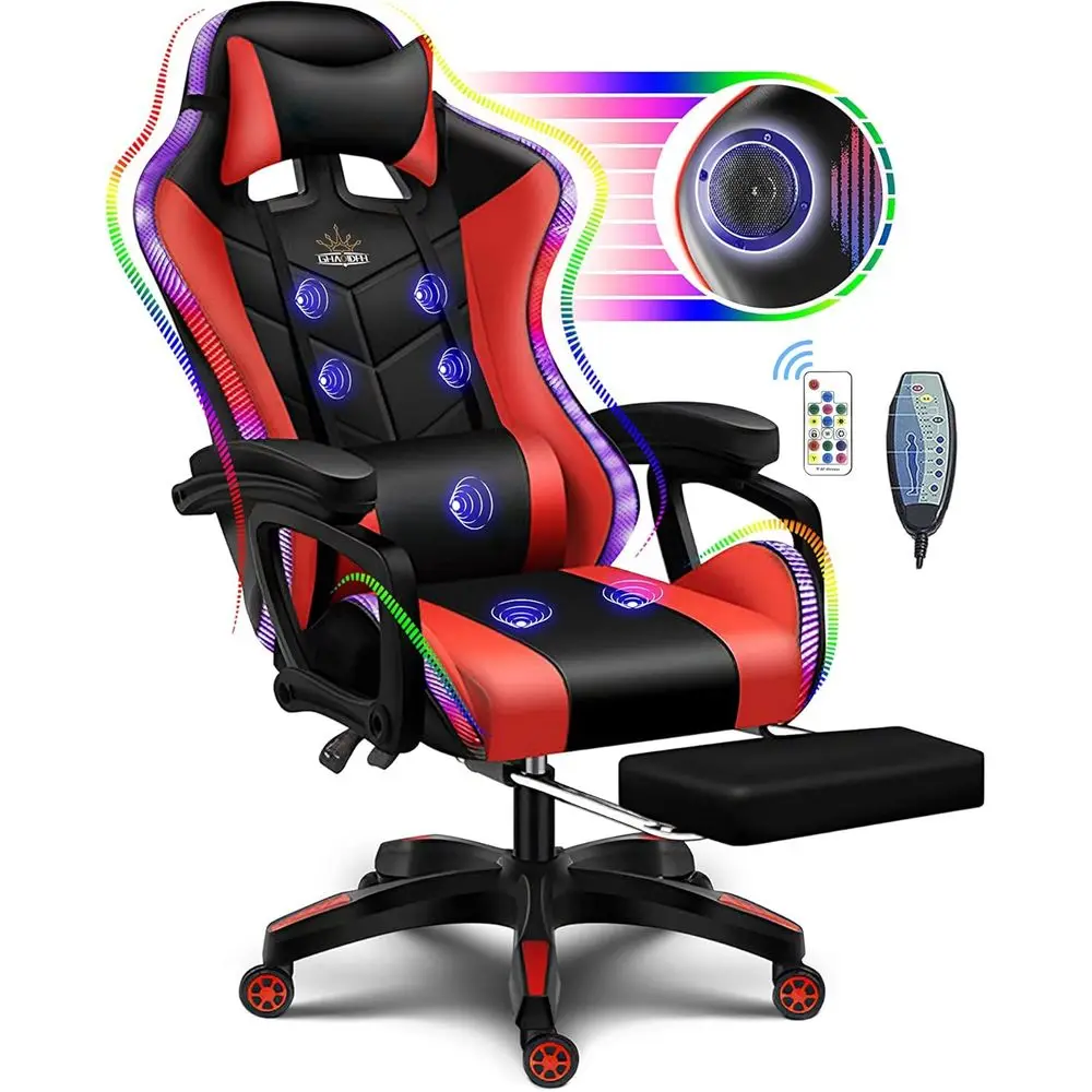 Ergonomic High-Back Gaming Cha - đánh giá và giá Massage