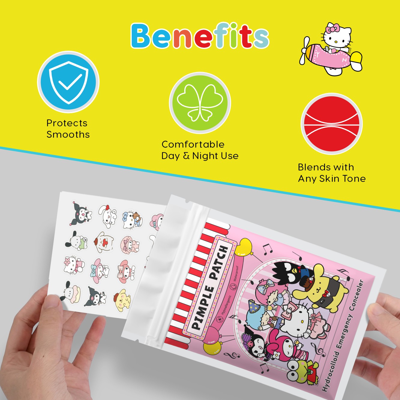 20/100pcs Hello Kitty Hydrocol - đánh giá và giá Hydrocolloid Pimple Patch