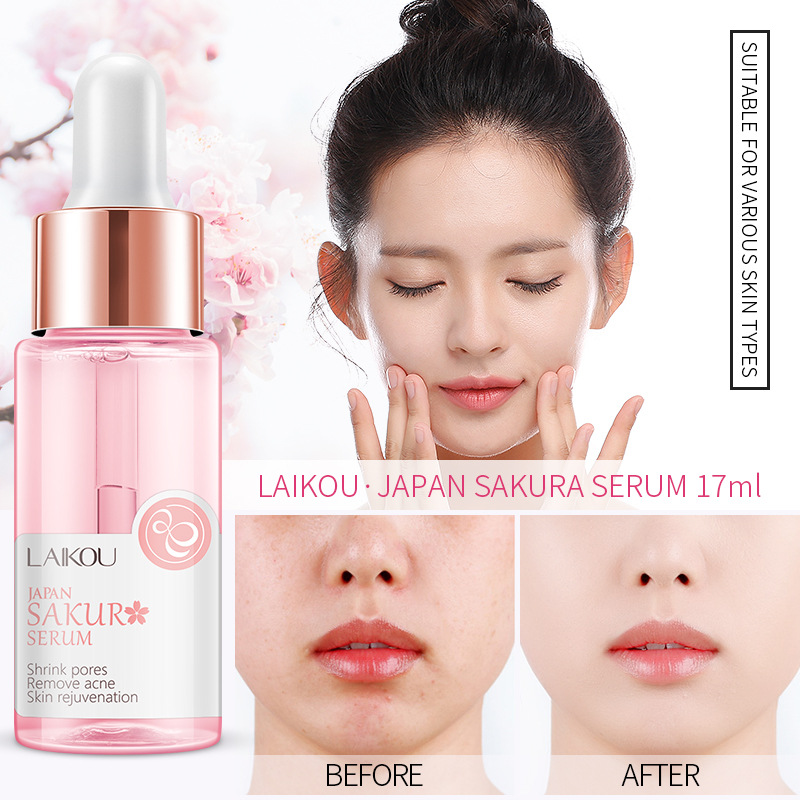 LAIKOU Sakura Serum Và Collage - đánh giá và giá Niacinamide Pore Shrinking Essence