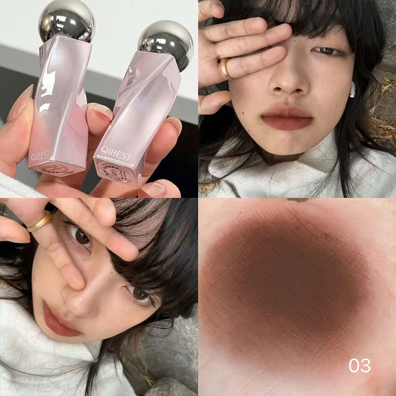 QIBEST Velvet Nude Lip Mud Nat - đánh giá và giá Matte Velvet Lip Tint Long Lasting