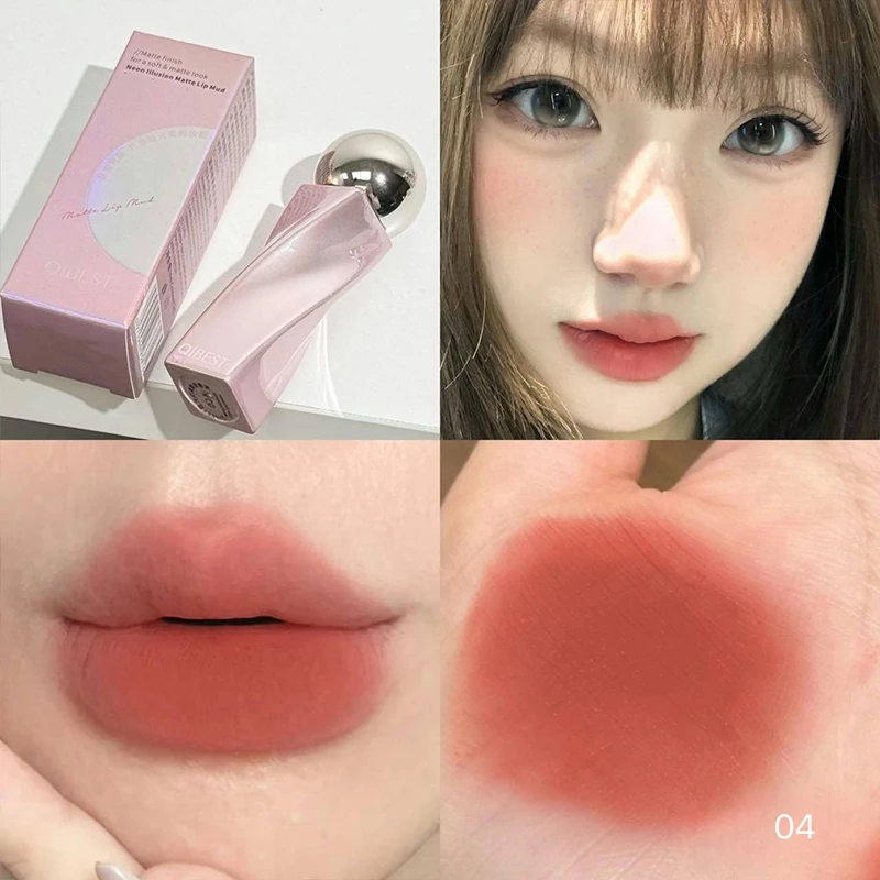 QIBEST Velvet Nude Lip Mud Nat - đánh giá và giá Matte Velvet Lip Tint Long Lasting