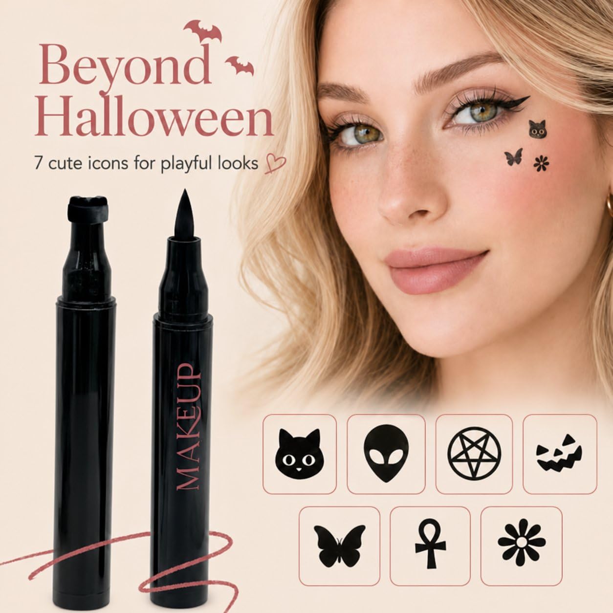 Halloween Dual-Ended Stamp Eye - đánh giá và giá Waterproof Liquid Eyeliner Pen