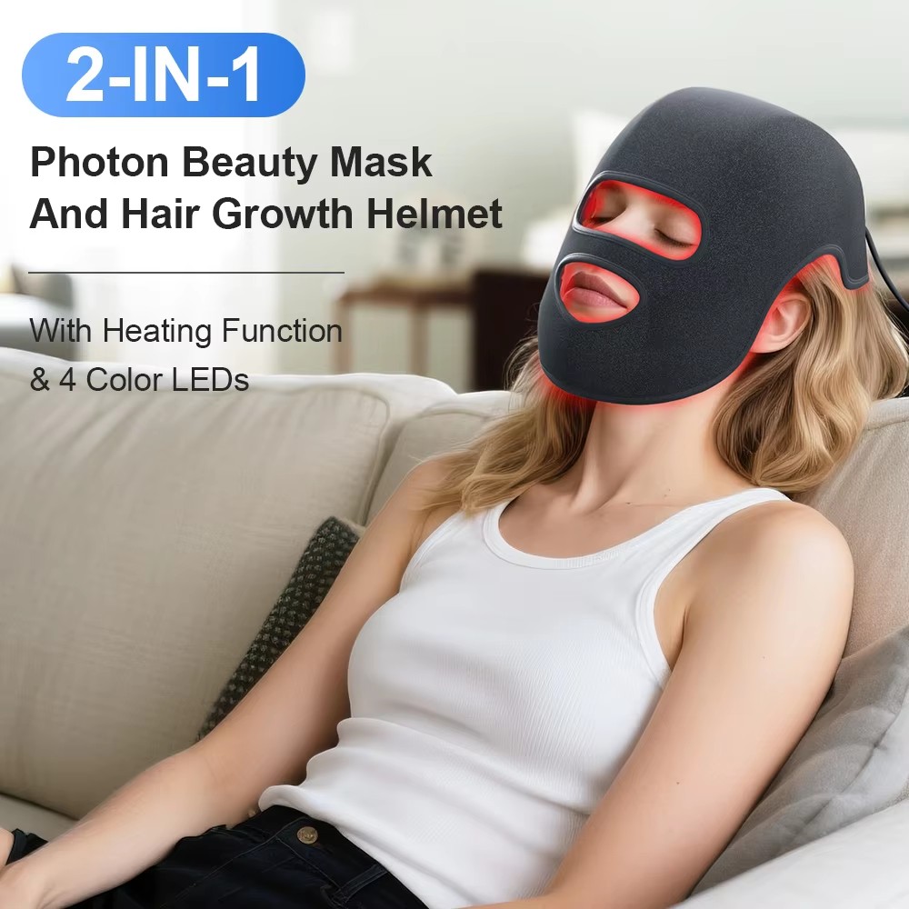 4Colors LED Hat&Face Mask Red  - đánh giá và giá Led Light Therapy Face Mask