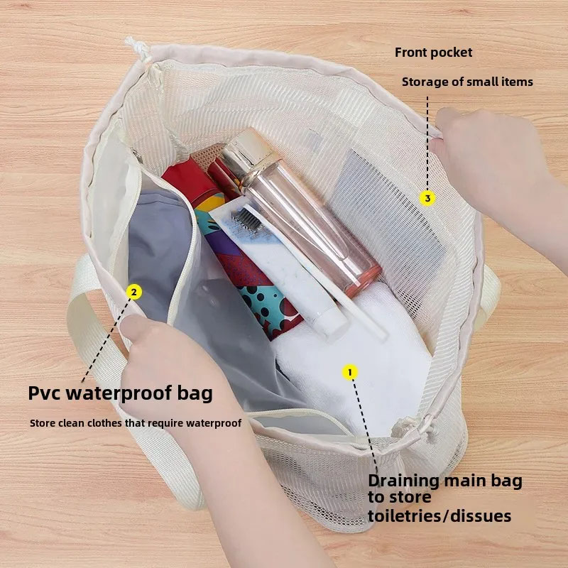 Large Capacity Beach Bag Drain - đánh giá và giá Makeup