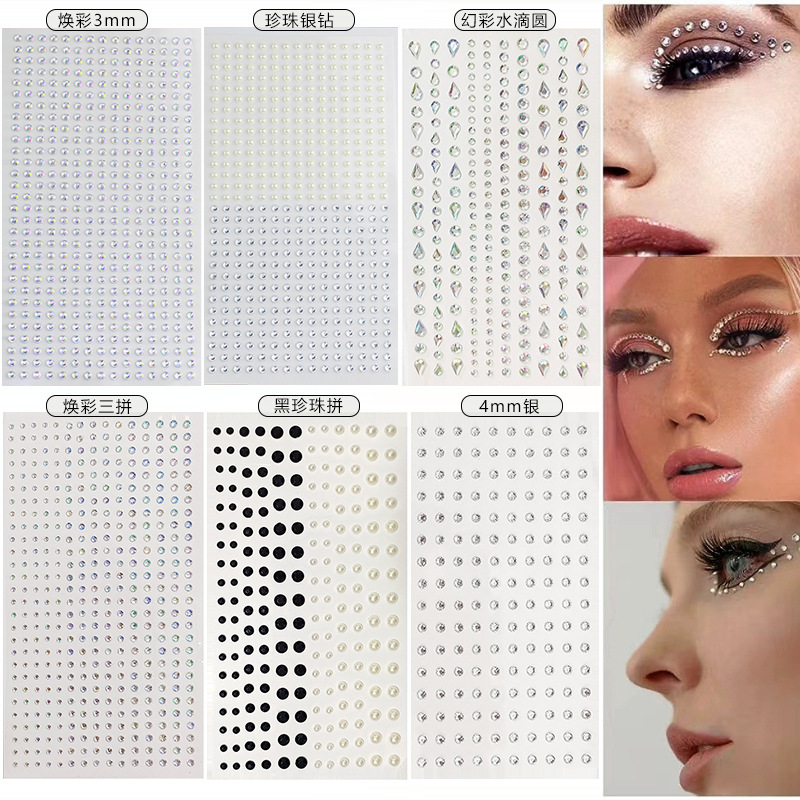 White Rhinestones 2mm 3mm 4mm  - đánh giá và giá Nail Art