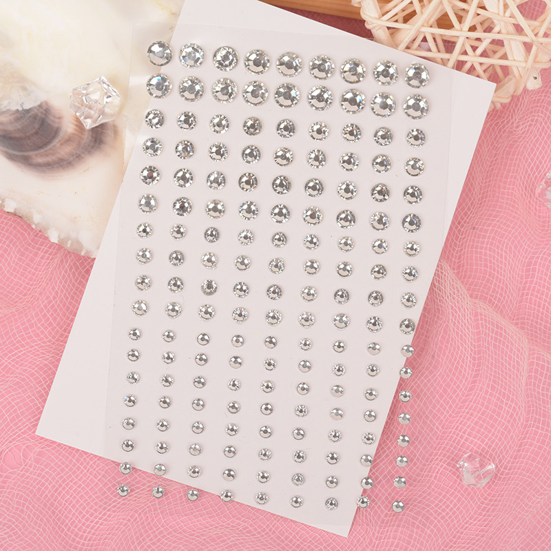 White Rhinestones 2mm 3mm 4mm  - đánh giá và giá Nail Art