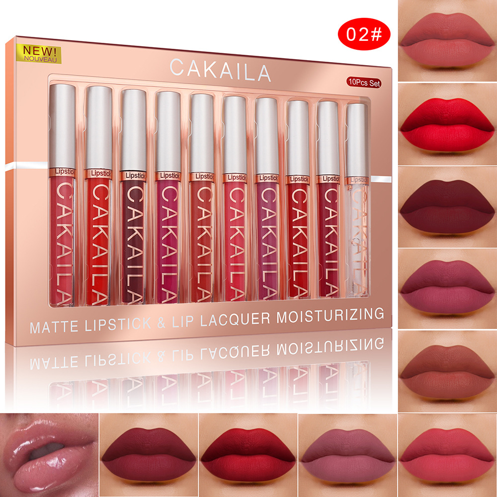 4pcs/10pcs/set Nude Lip Gloss  - đánh giá và giá Matte Velvet Lip Tint Long Lasting