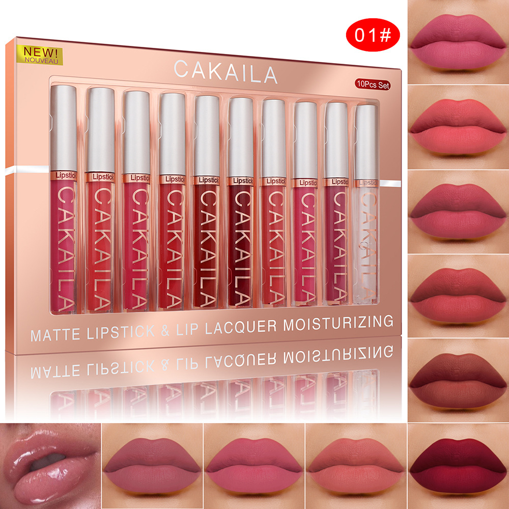 4pcs/10pcs/set Nude Lip Gloss  - đánh giá và giá Matte Velvet Lip Tint Long Lasting