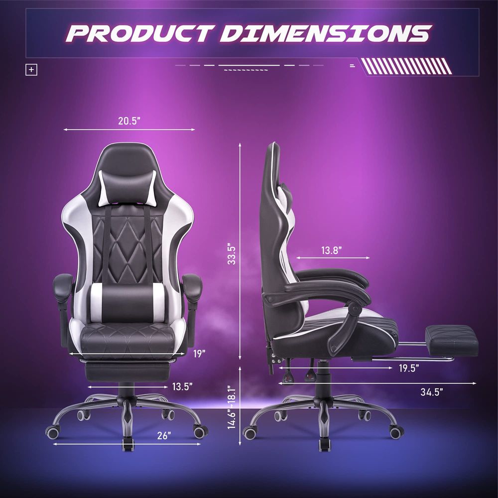 Gaming Chair, Computer Chair w - đánh giá và giá Massage