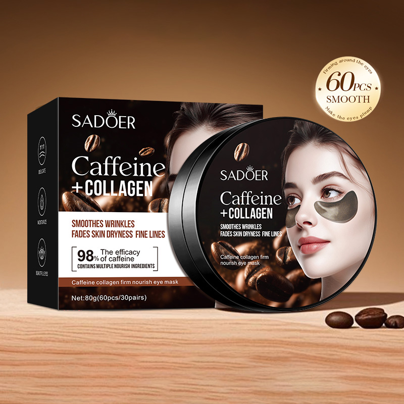 60pcs SADOER Caffeine Crystal  - đánh giá và giá Collagen Under Eye Patches