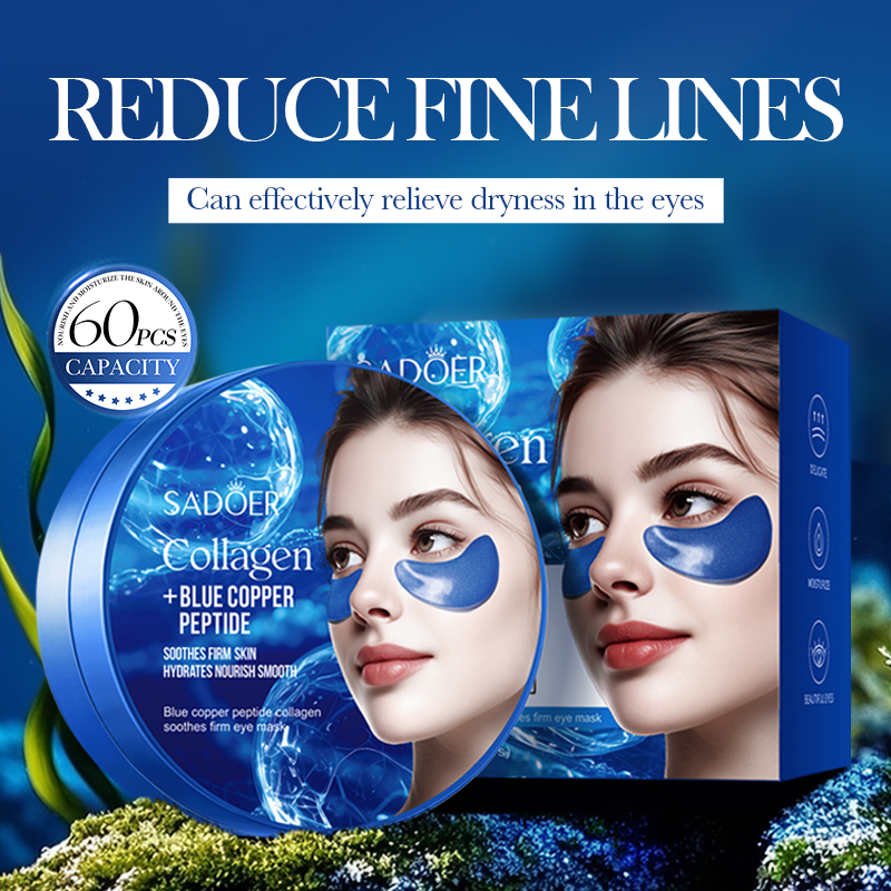 60pcs SADOER Caffeine Crystal  - đánh giá và giá Collagen Under Eye Patches