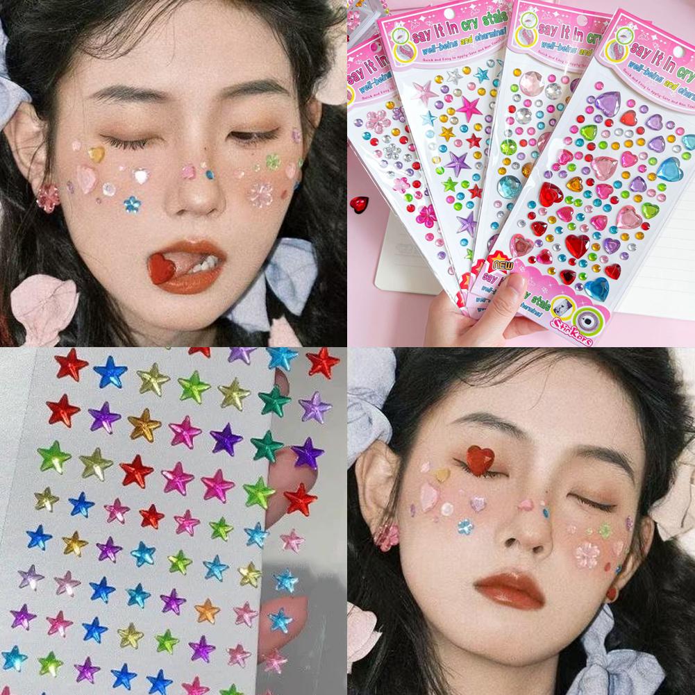 Self-Adhesive Face Rhinestones - đánh giá và giá Nail Art