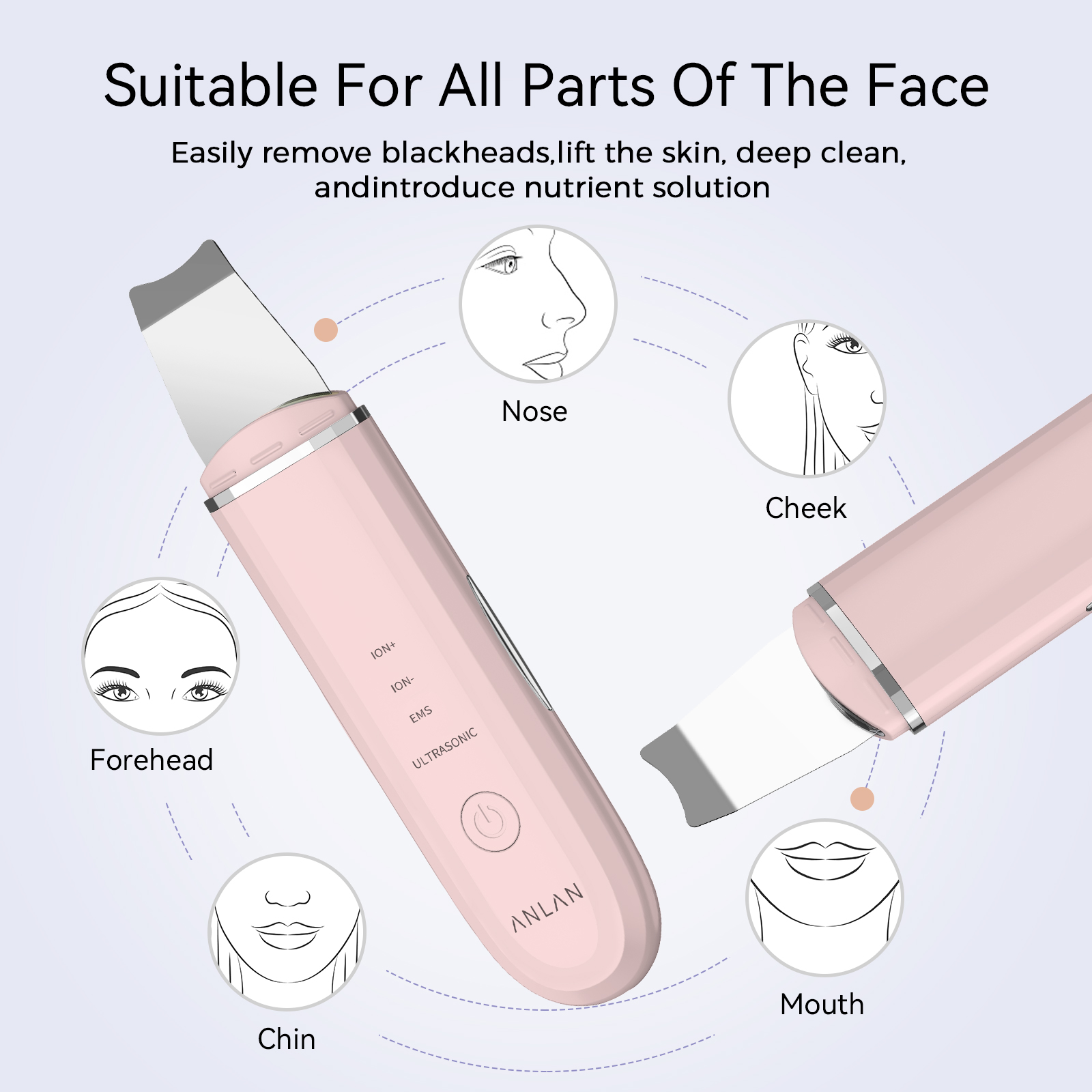 ANLAN Siêu Âm Da Xước Sâu Mặt  - đánh giá và giá Led Light Therapy Face Mask