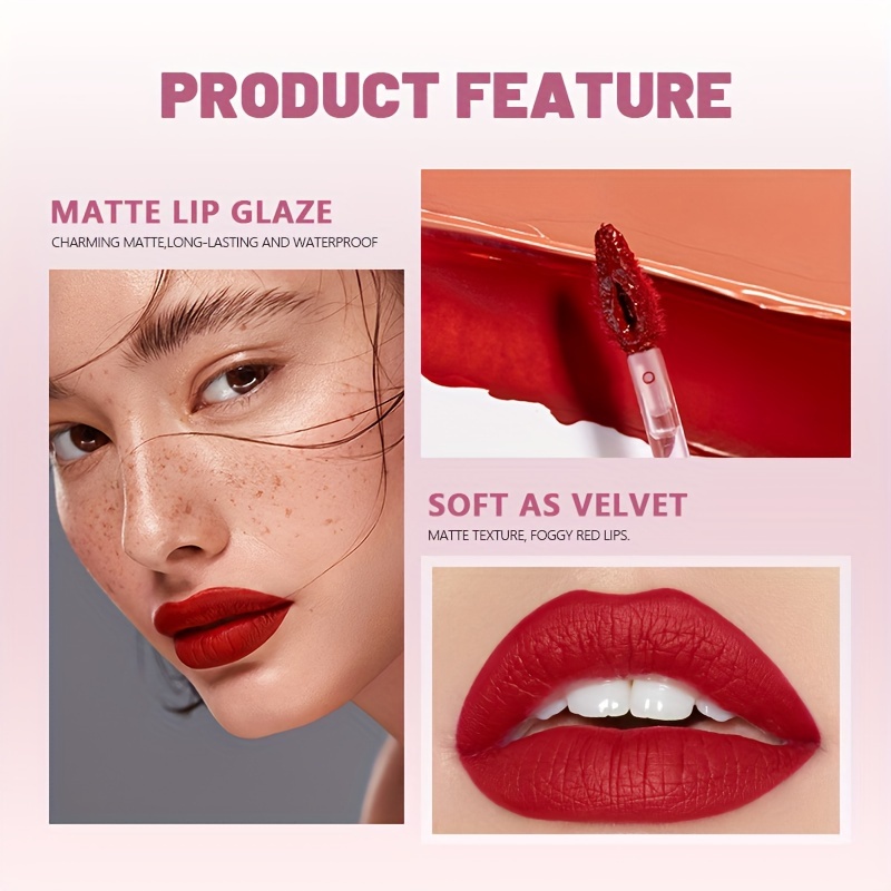 1pcs Waterproof Matte Velvet L - đánh giá và giá Matte Velvet Lip Tint Long Lasting