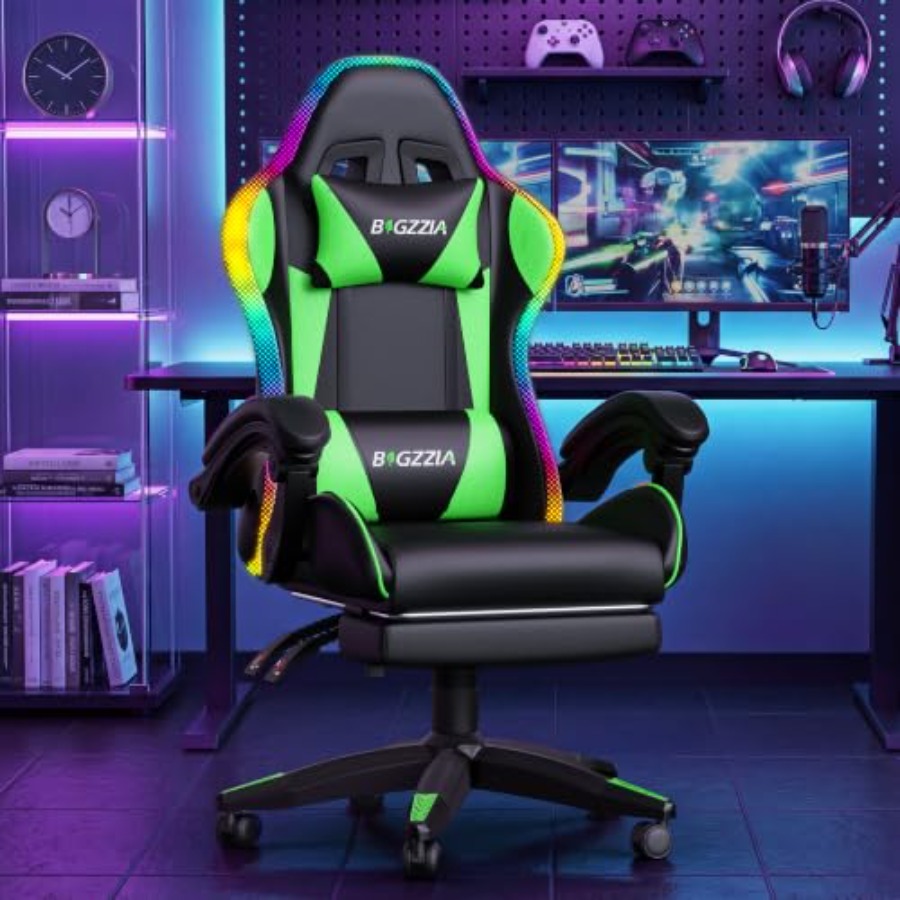 RGB gaming chair with footrest - đánh giá và giá Massage