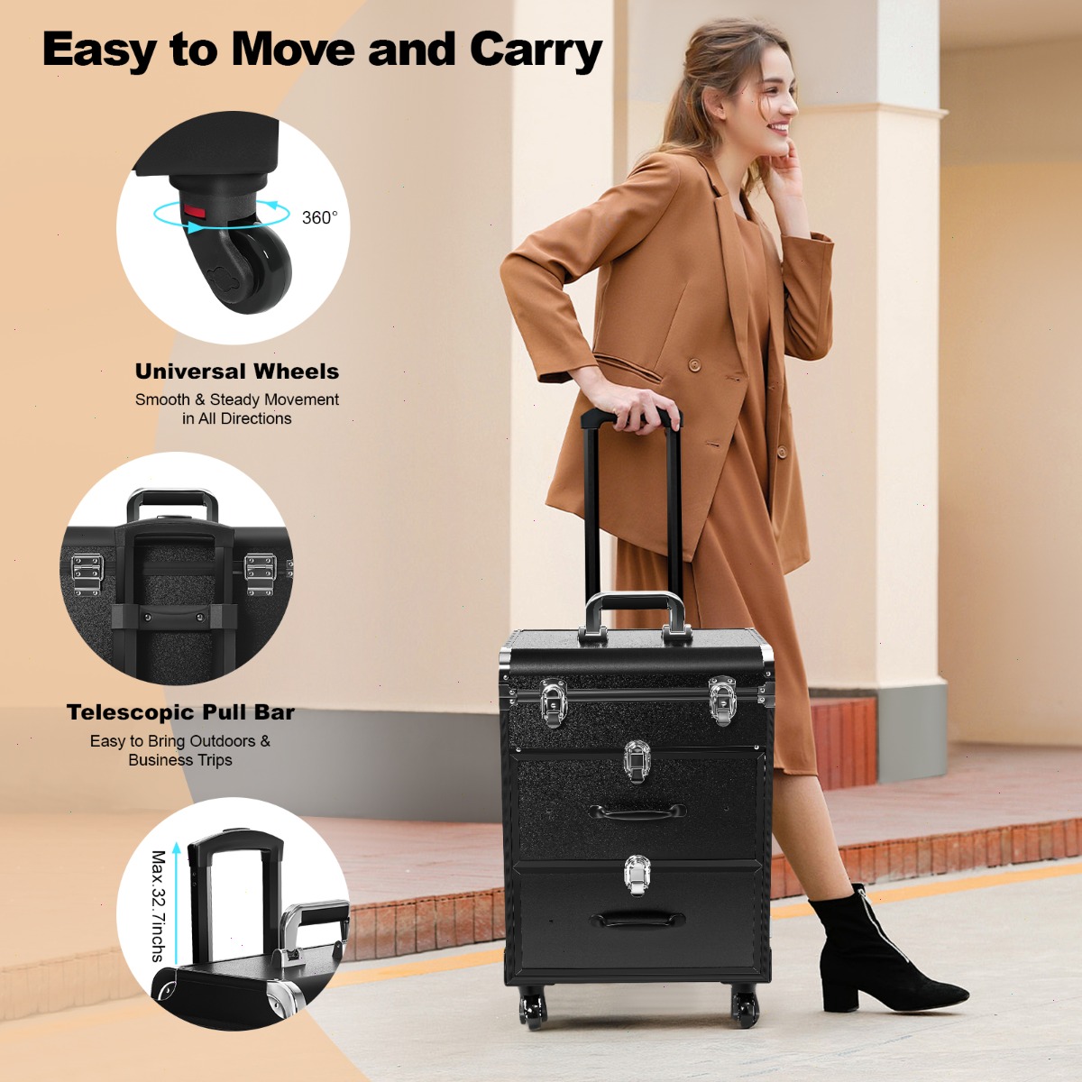 Professional Makeup Train Case - đánh giá và giá Makeup