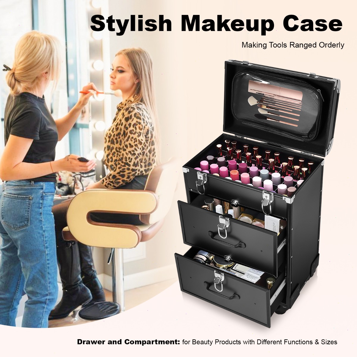 Professional Makeup Train Case - đánh giá và giá Makeup