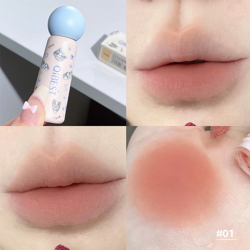 QIBEST Cute Velvet Matte Lip M - đánh giá và giá Matte Velvet Lip Tint Long Lasting