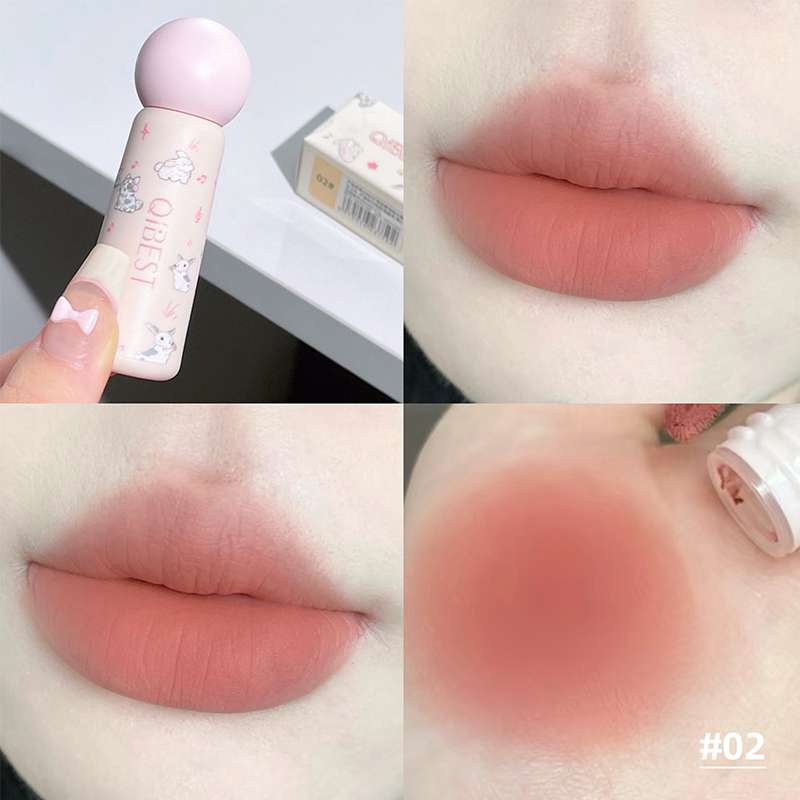 QIBEST Cute Velvet Matte Lip M - đánh giá và giá Matte Velvet Lip Tint Long Lasting