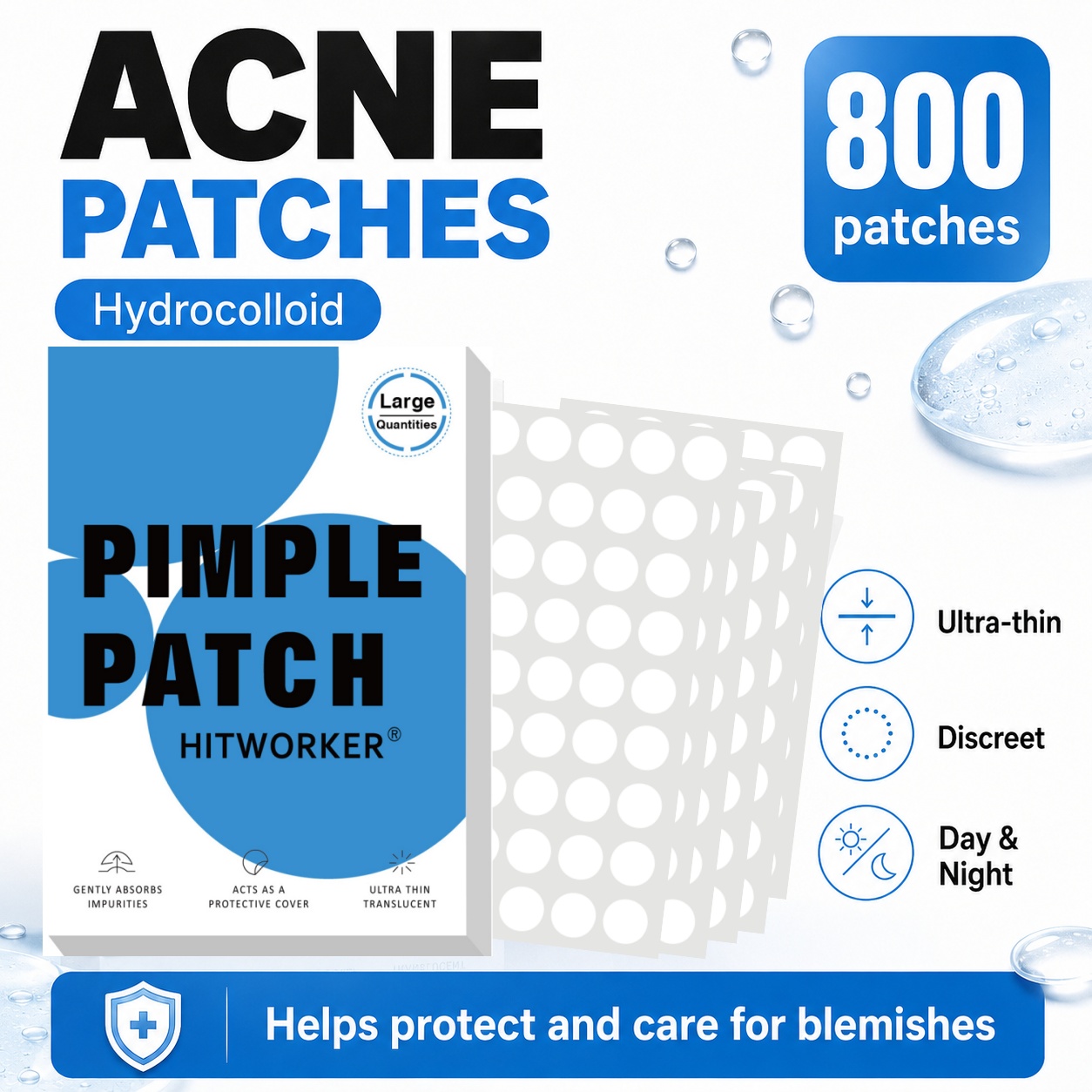 800Pcs Hydrocolloid Acne Pimpl - đánh giá và giá Hydrocolloid Pimple Patch