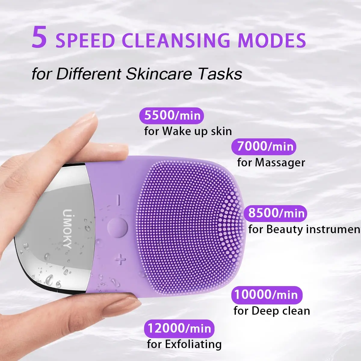 Facial Electric Silicone Clean - đánh giá và giá Silicone Face Scrubber Electric