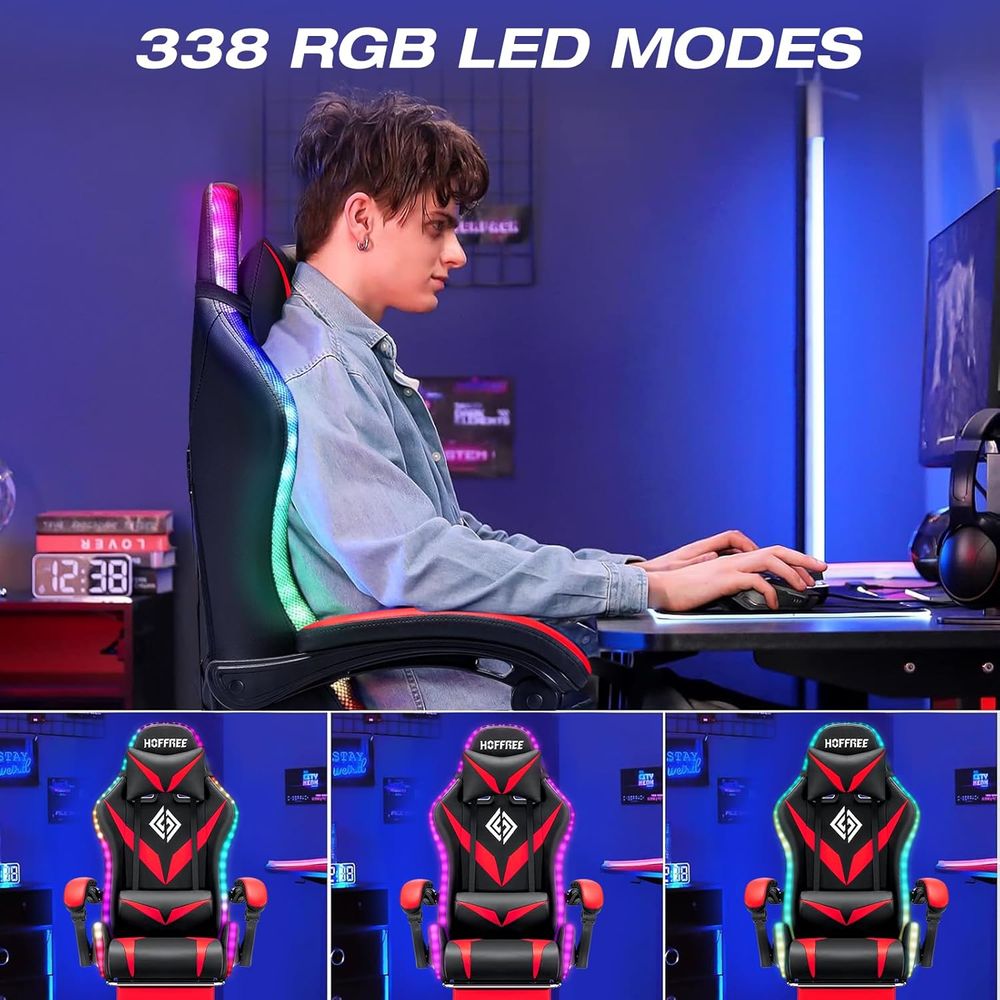 Ergonomic High-Back Gaming Cha - đánh giá và giá Massage